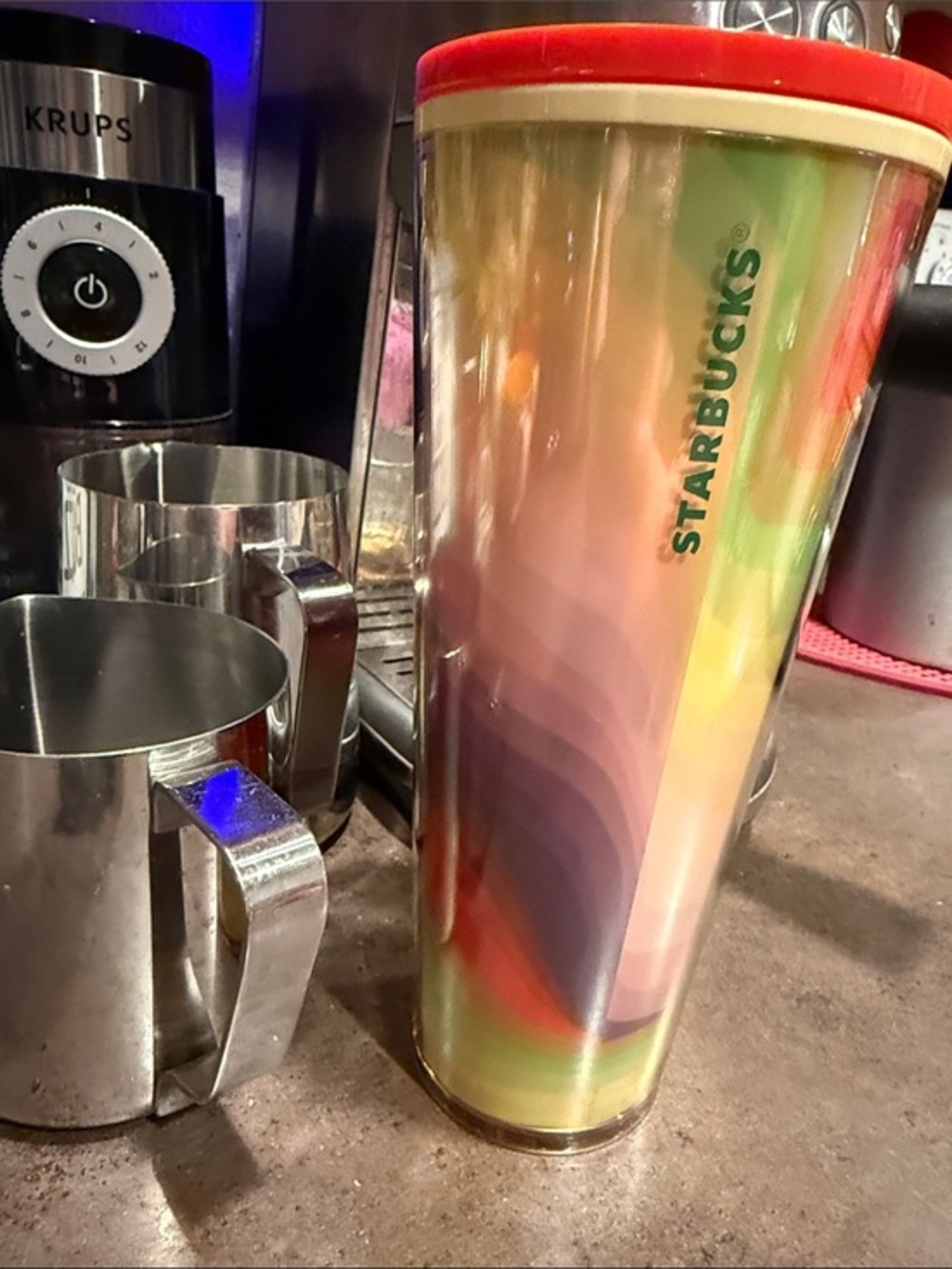 Starbucks 2025 Rainbow Swirl Travel Tumbler